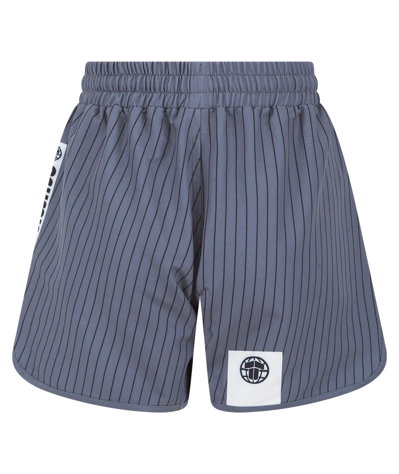Ladies Abstract High Cut Shorts - White & Grey