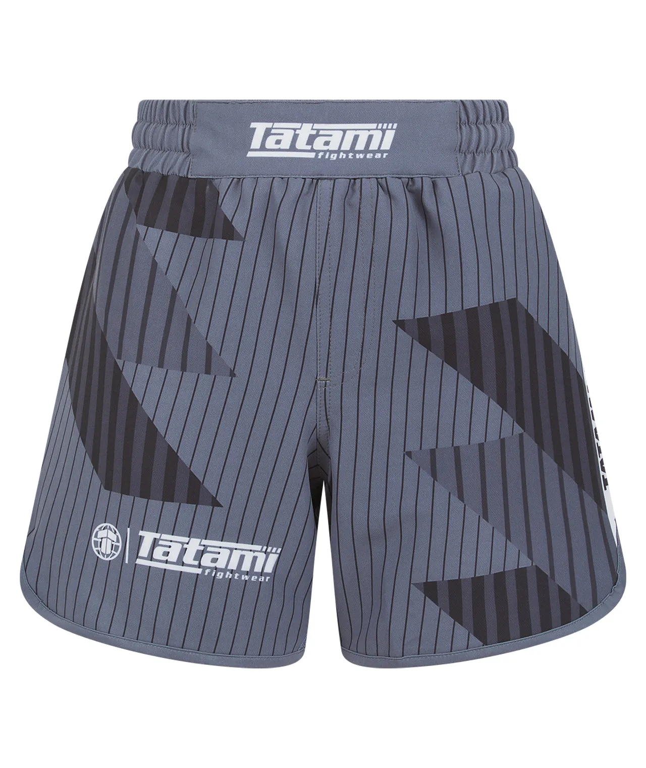 Ladies Abstract High Cut Shorts - White & Grey