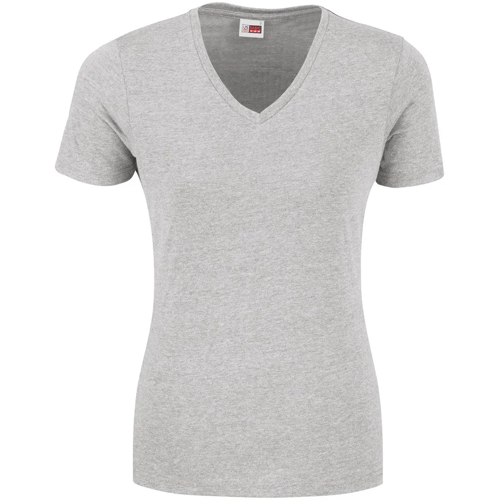 Ladies Melange V-Neck T-Shirt