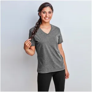 Ladies Melange V-Neck T-Shirt