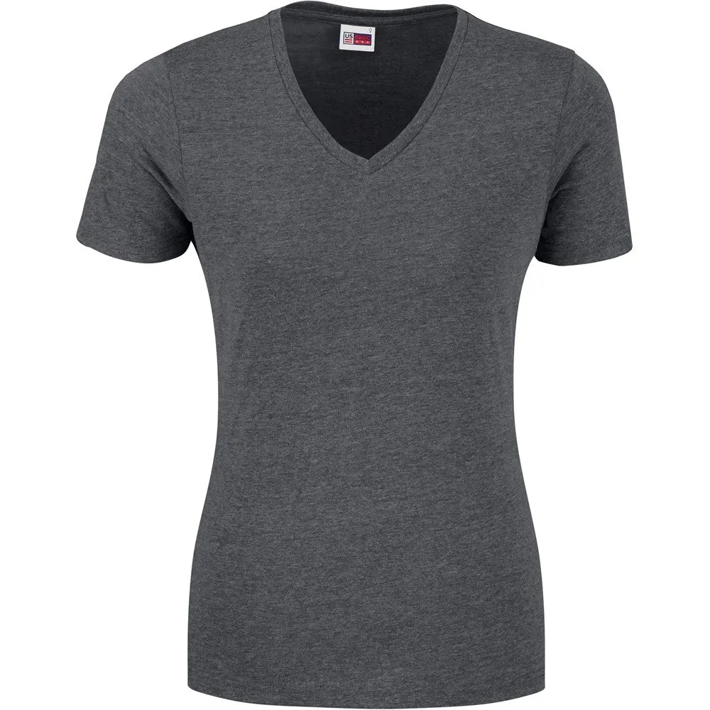 Ladies Melange V-Neck T-Shirt