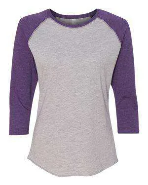 LAT Women's Fine Jersey Raglan Baseball T-Shirt - 3530