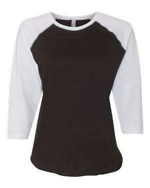 LAT Women's Fine Jersey Raglan Baseball T-Shirt - 3530
