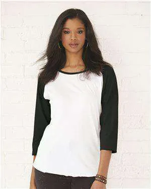 LAT Women's Fine Jersey Raglan Baseball T-Shirt - 3530