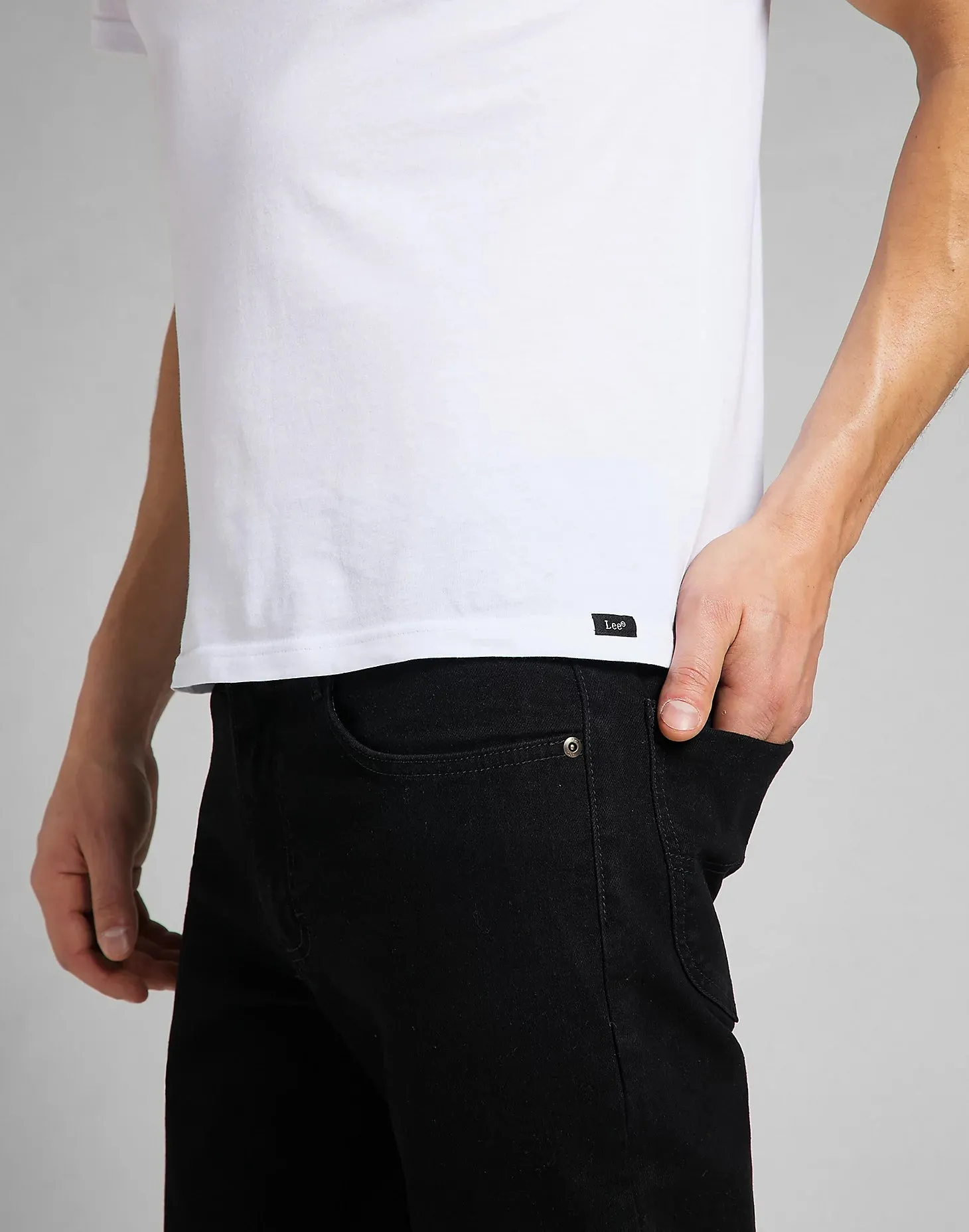 Lee Men's Twin Pack Crew T-Shirt In White