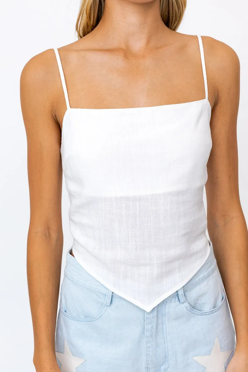 Linen Bandana Crop Top