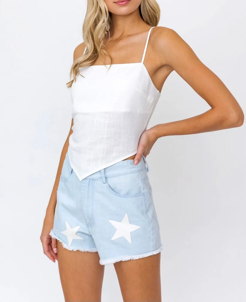 Linen Bandana Crop Top