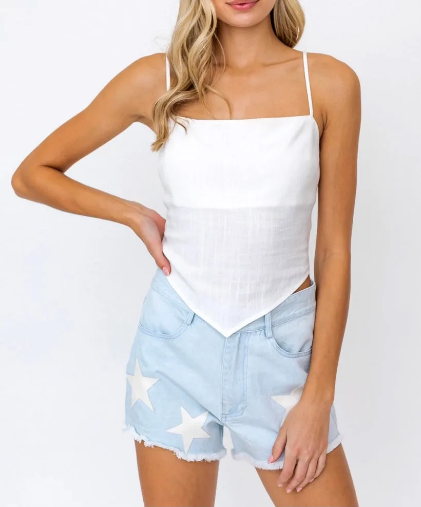 Linen Bandana Crop Top