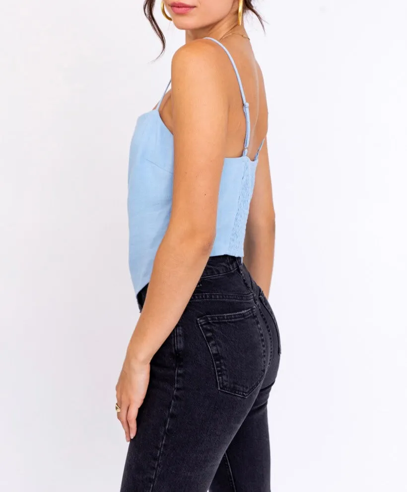 Linen Bandana Crop Top