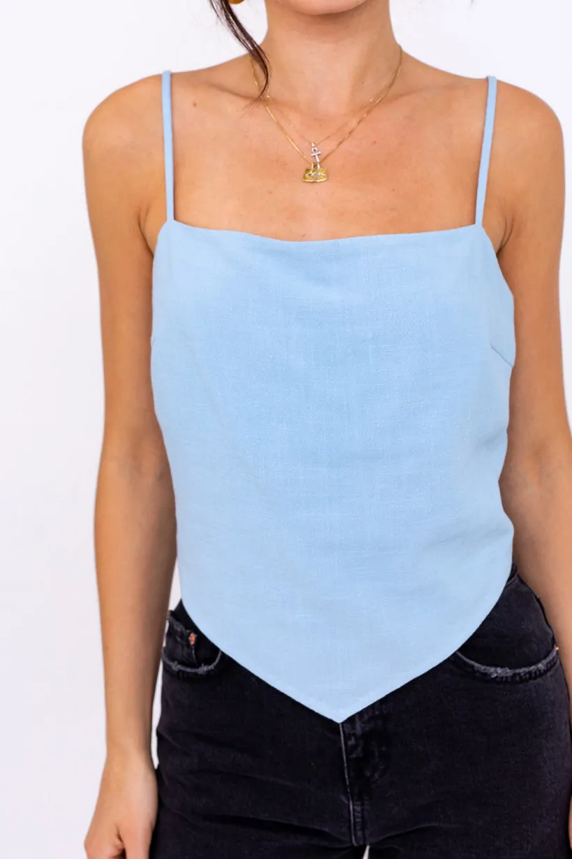 Linen Bandana Crop Top