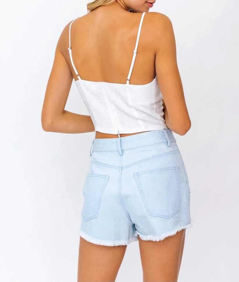 Linen Bandana Crop Top