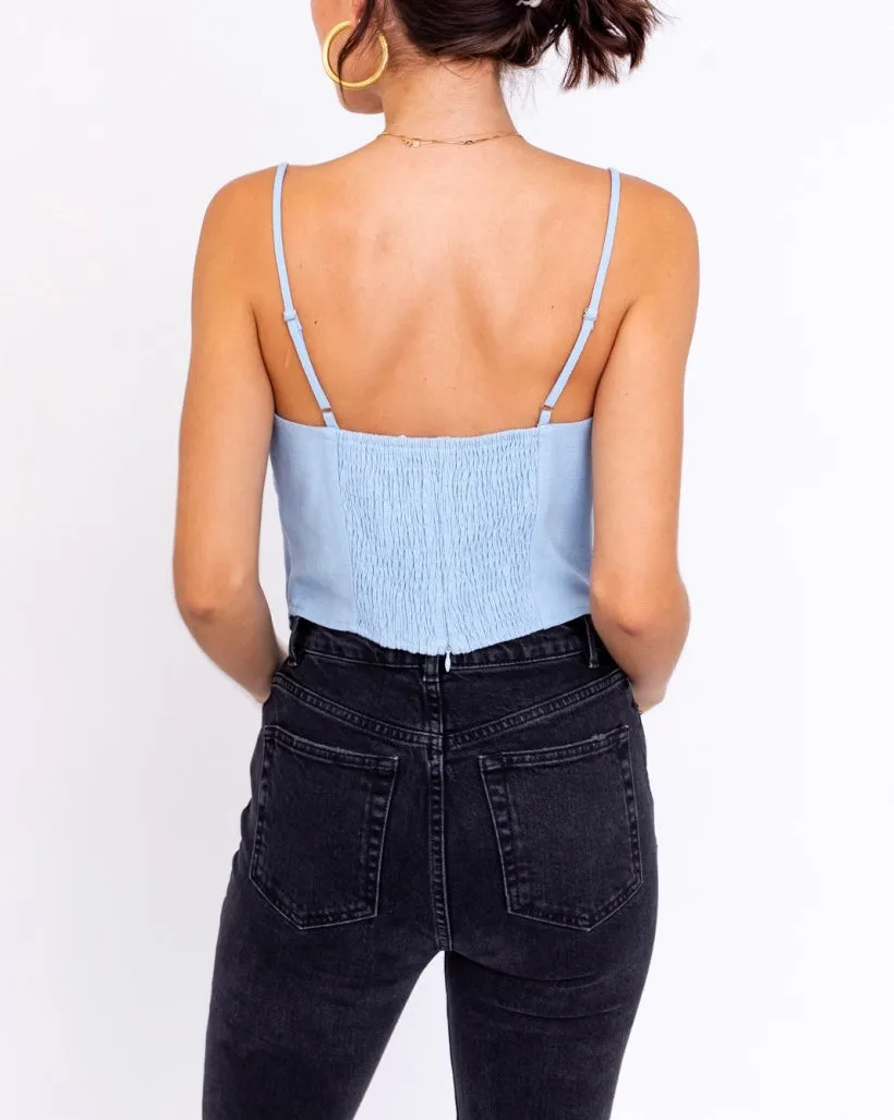 Linen Bandana Crop Top