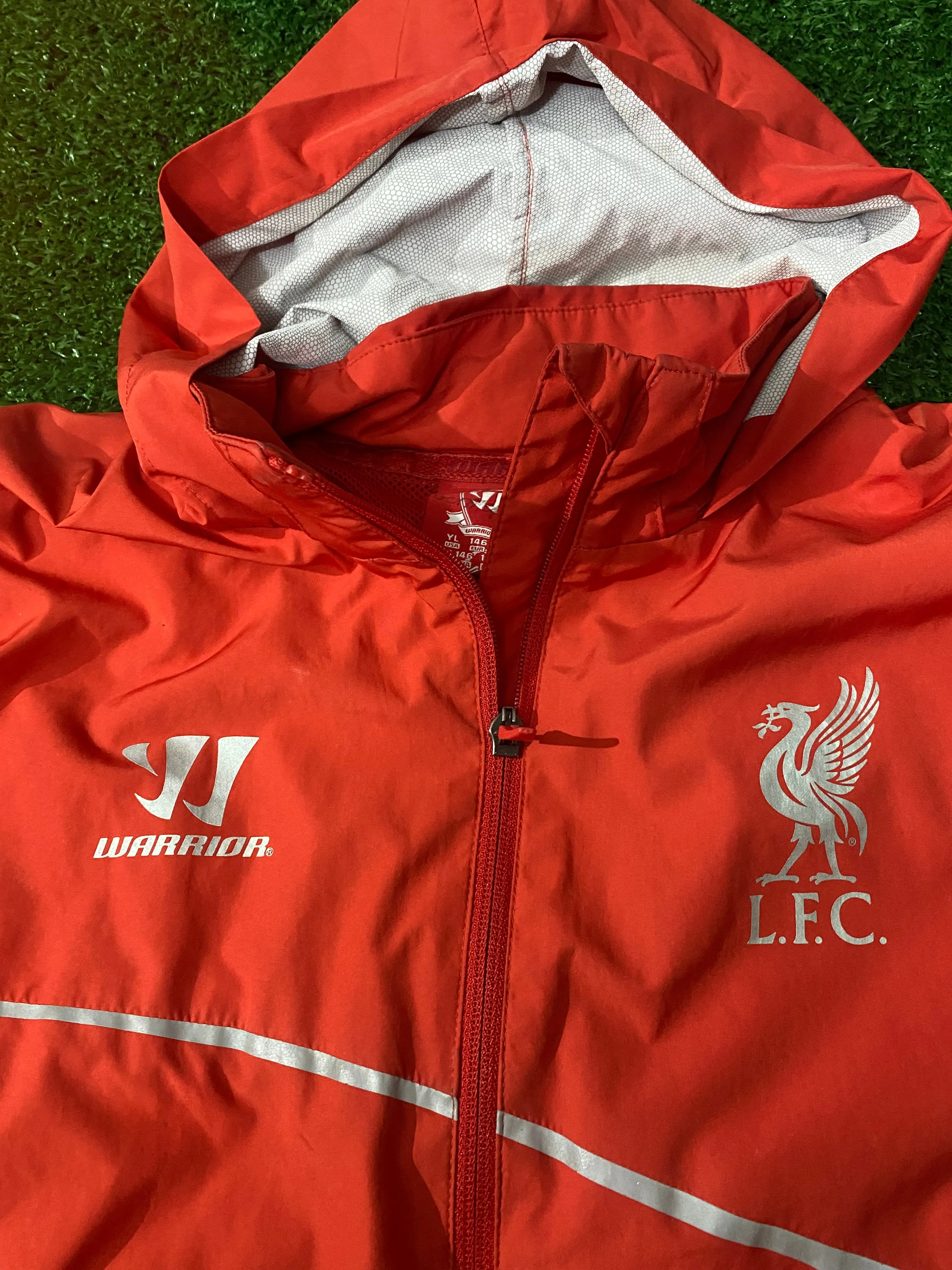 Liverpool FC England Football Large Boys 10-12 Year Old Breathable Lined Hooded Jacket