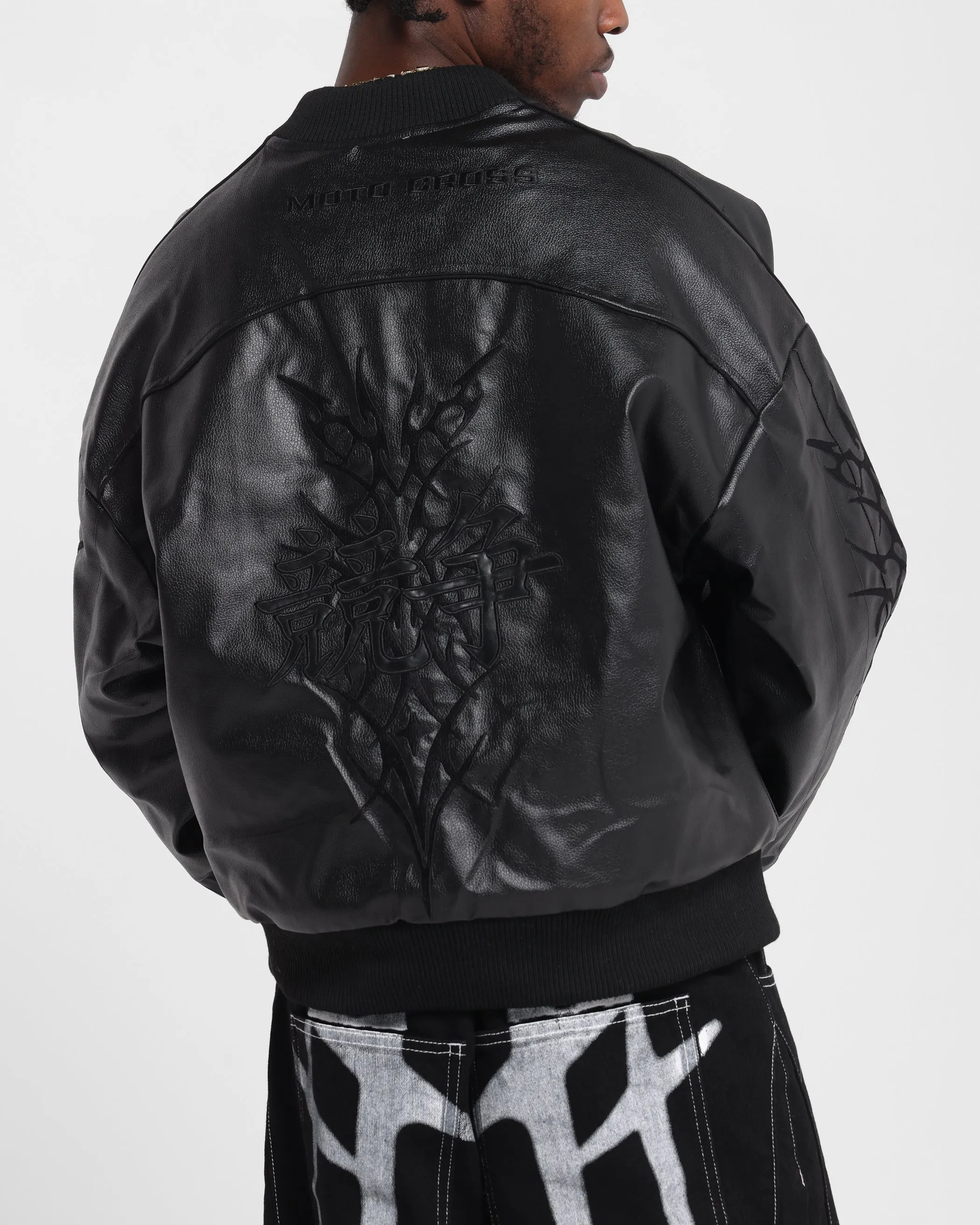 Loiter Tokyo Drift Vegan Leather Jacket Black