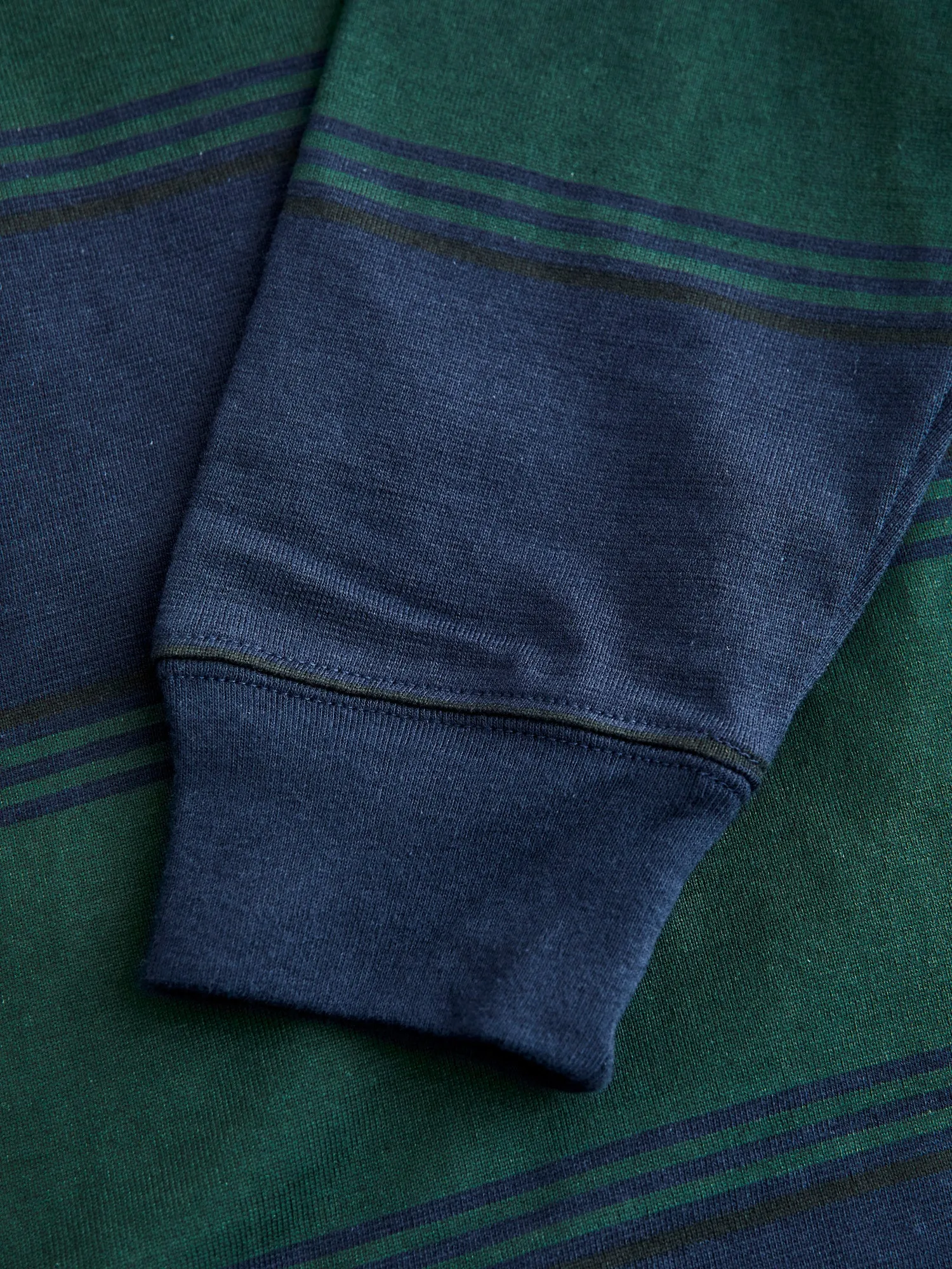 Long Sleeve Stripe Pocket T-Shirt in Navy