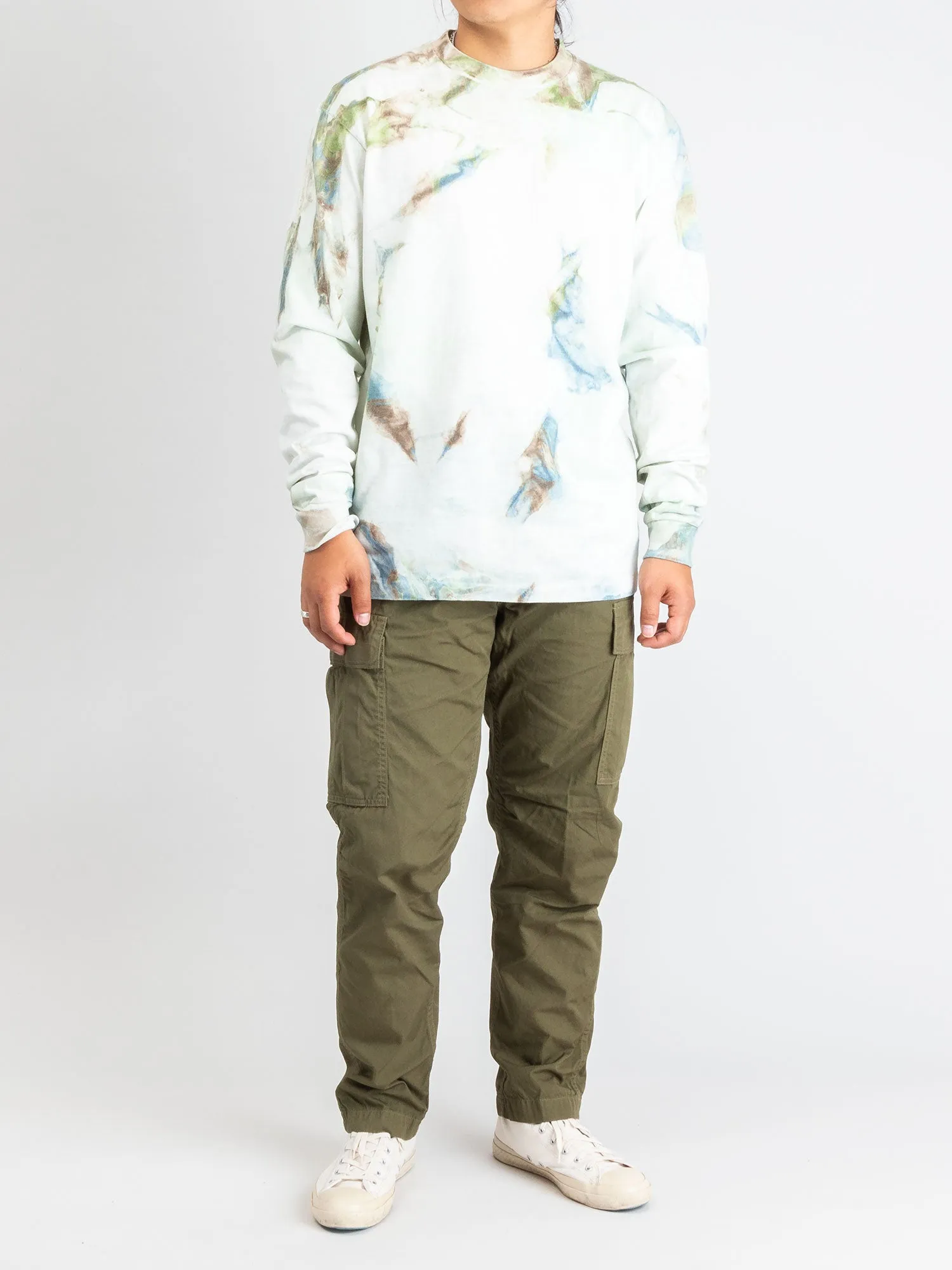 Long Sleeve University T-Shirt in Earth Dye