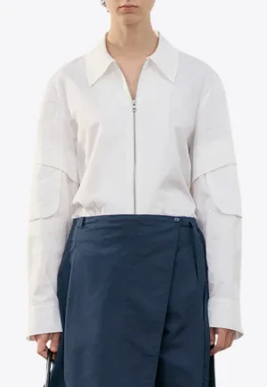 Long-Sleeved Zip-Up Shirt