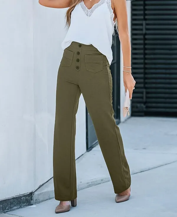 Lotte - Comfortable Elastic Casual Pants