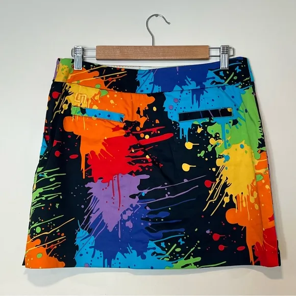 Loudmouth Golf Skorts - Paintballs Size 8