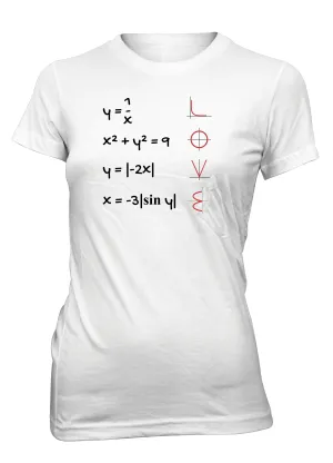 Love Equation Math Curve Formula School College T-Shirt for Juniors