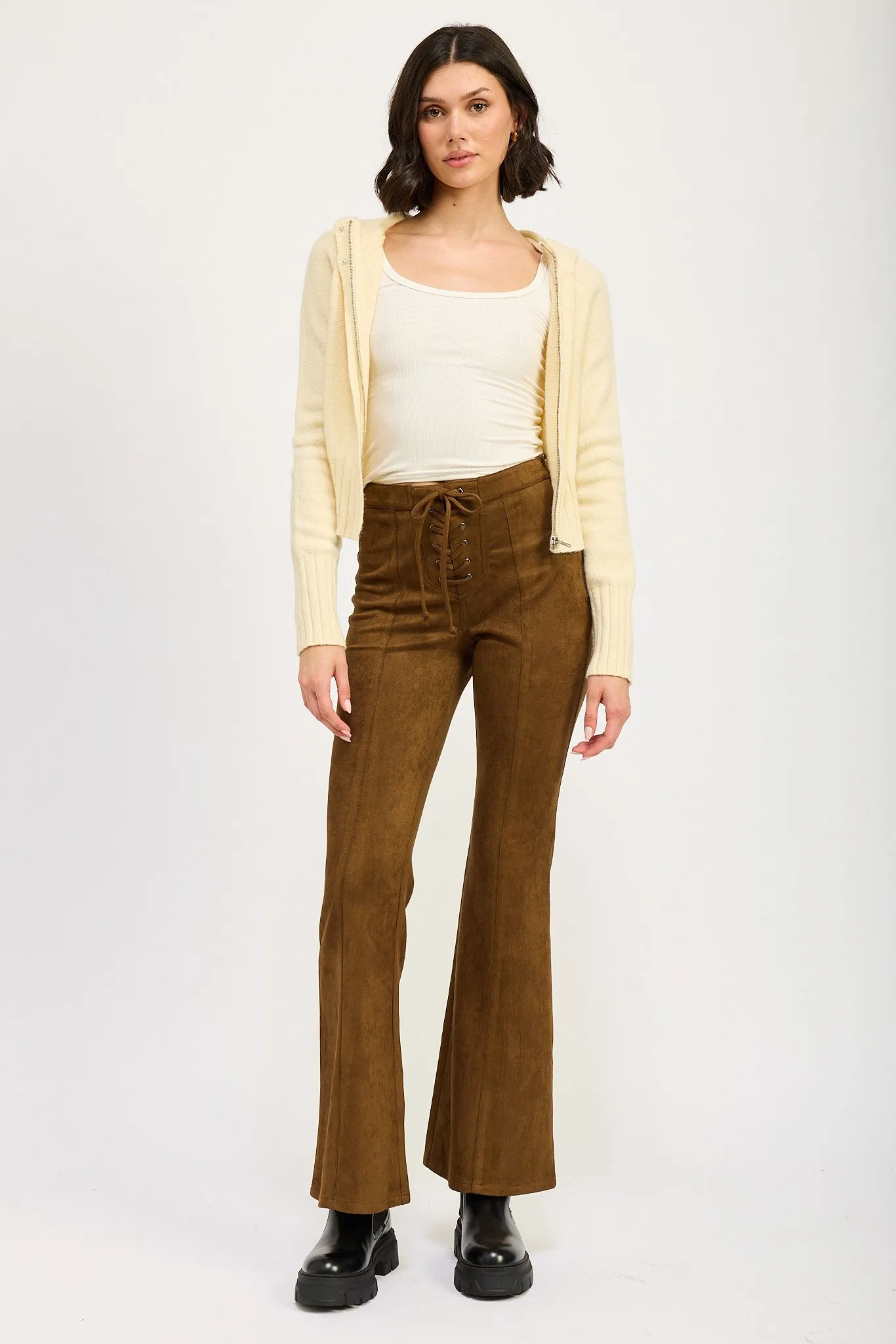 Love Rush Sweater Zip Up in Ivory