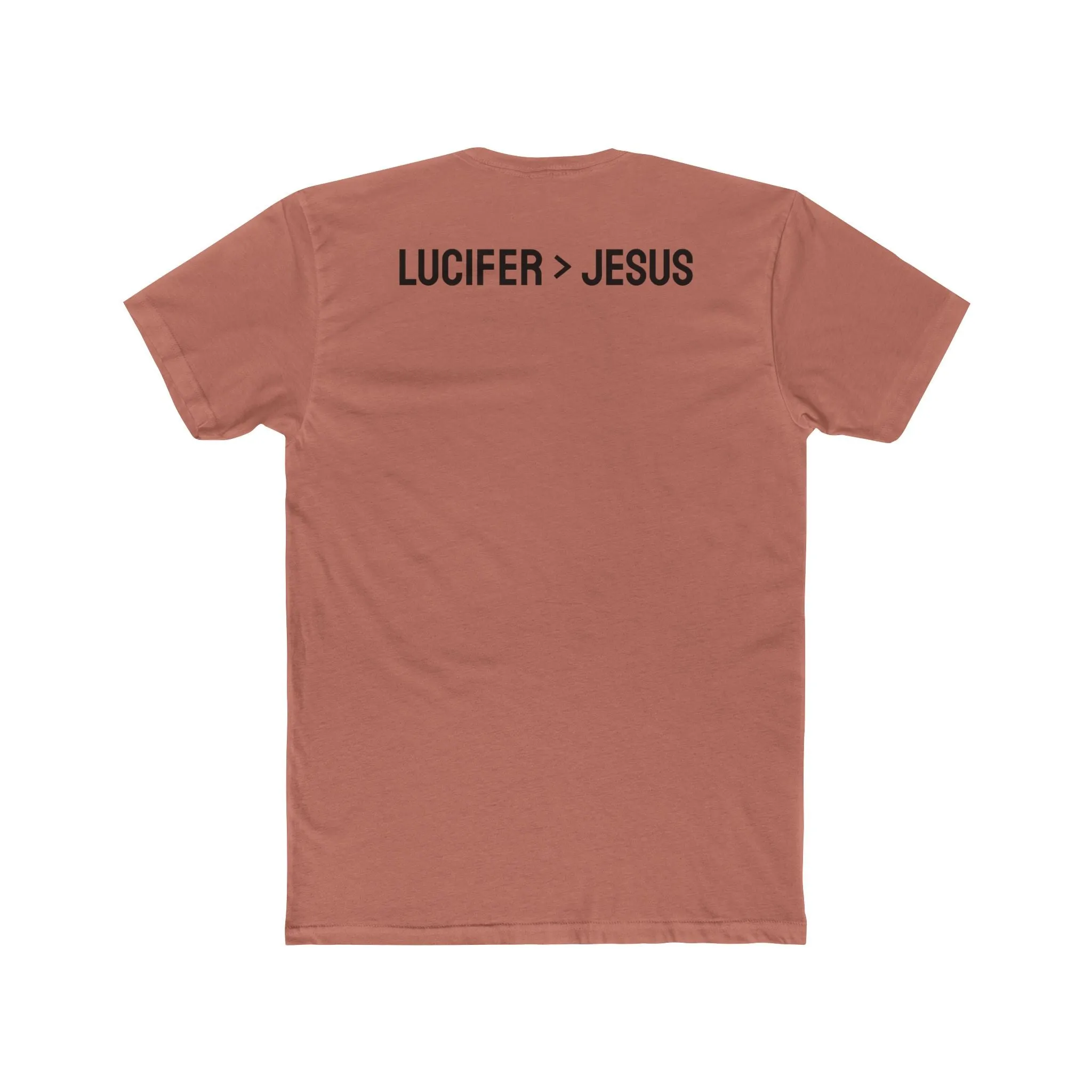 Lucifer > Jesus - Unisex Cotton Crew Tee