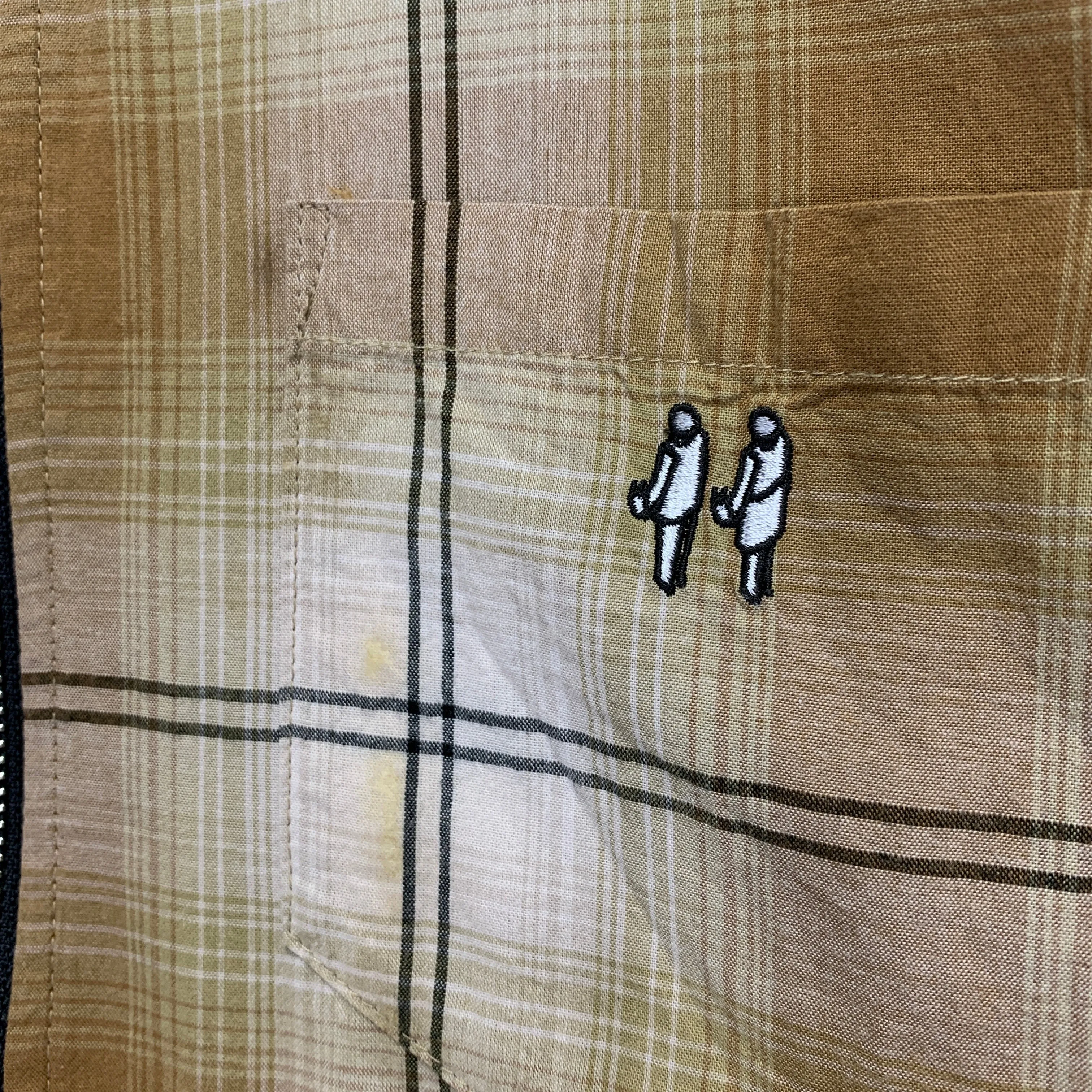 [M] Number Nine Shadow Plaid Zip Up Shirt Jacket