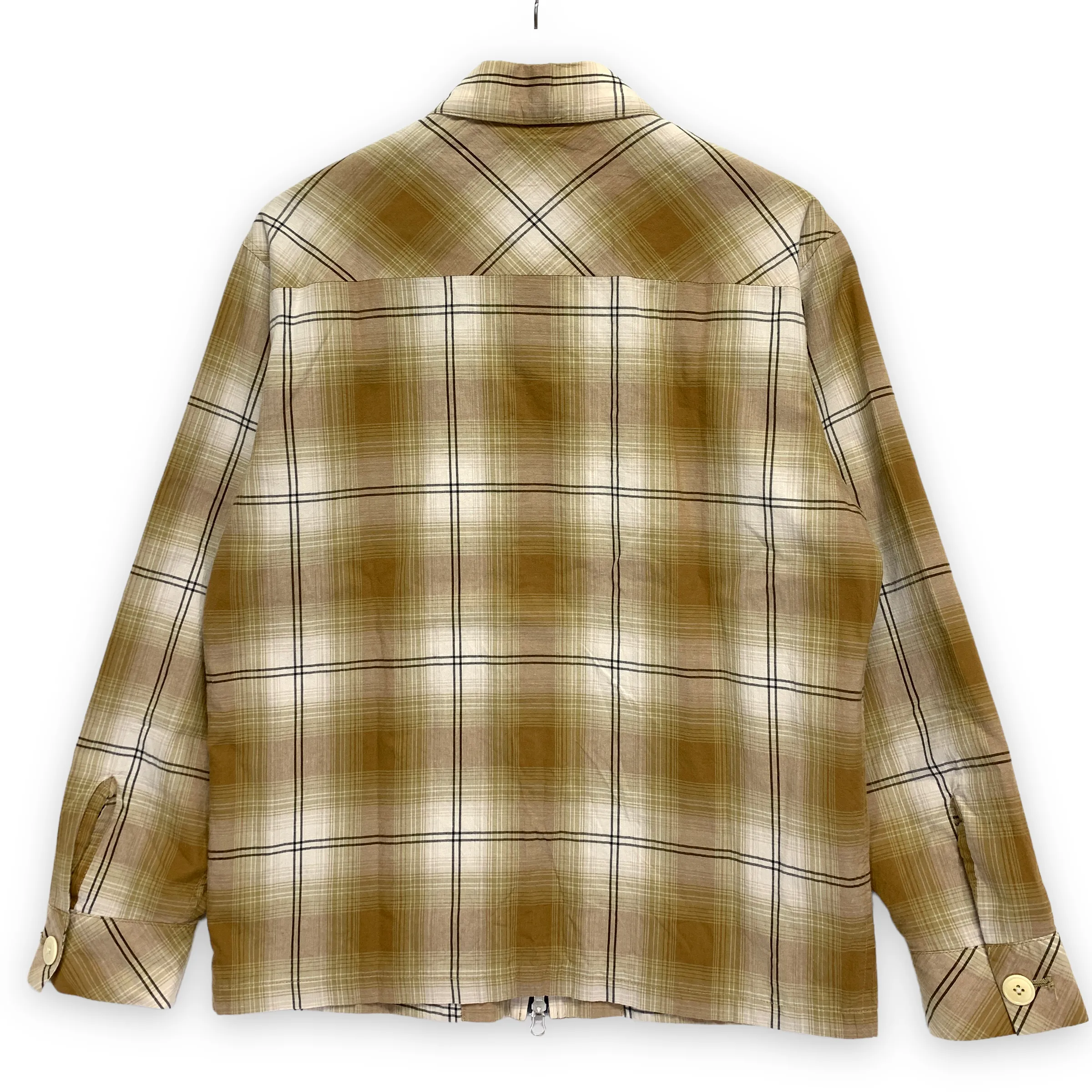 [M] Number Nine Shadow Plaid Zip Up Shirt Jacket