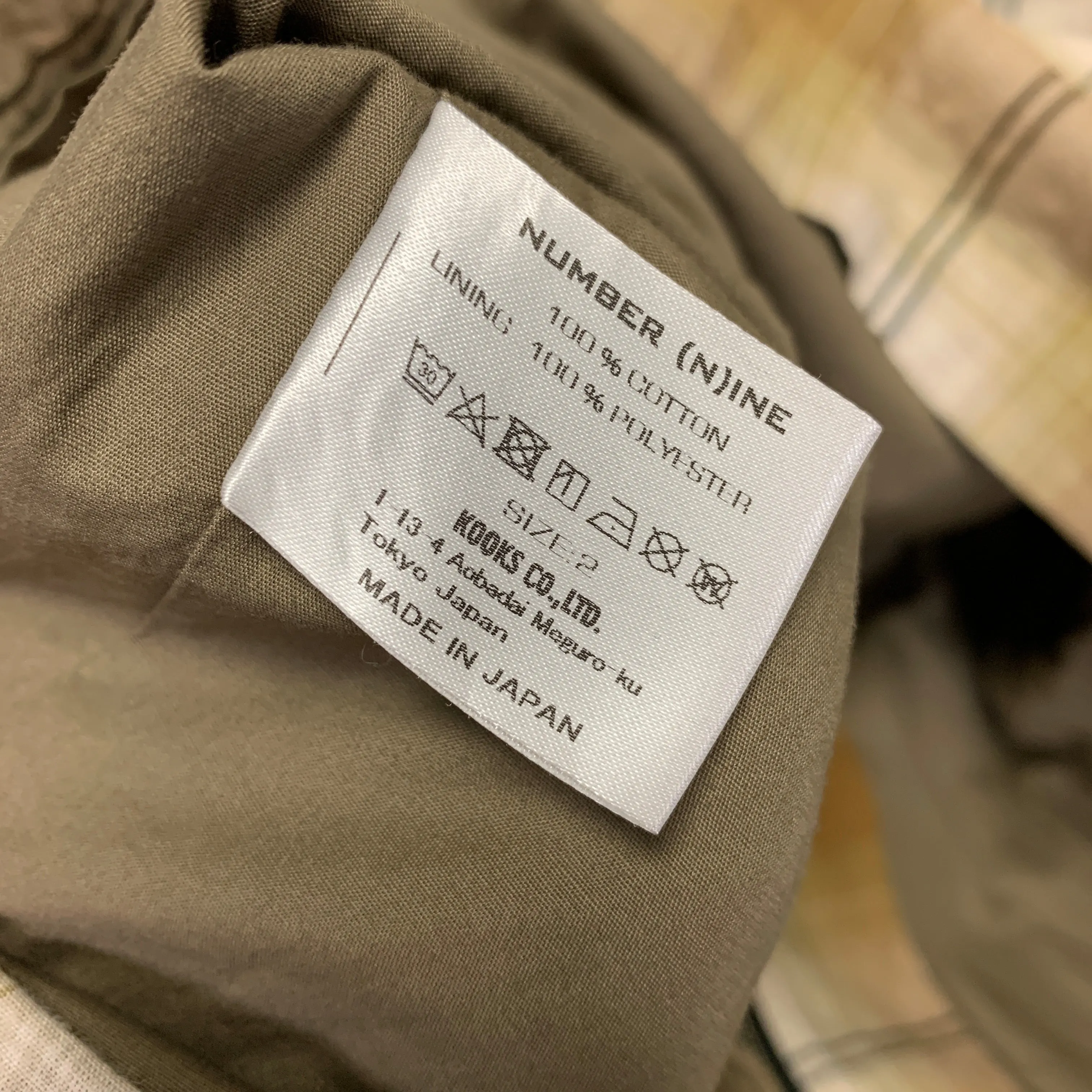 [M] Number Nine Shadow Plaid Zip Up Shirt Jacket