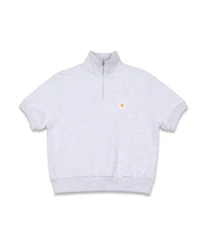 MACKY Golf: Daisy Zip-Up Half Sweatshirt - Light Gray