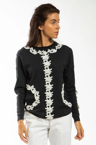 Made in NYC: Lace Embellished T-Shirt (Style# T106)