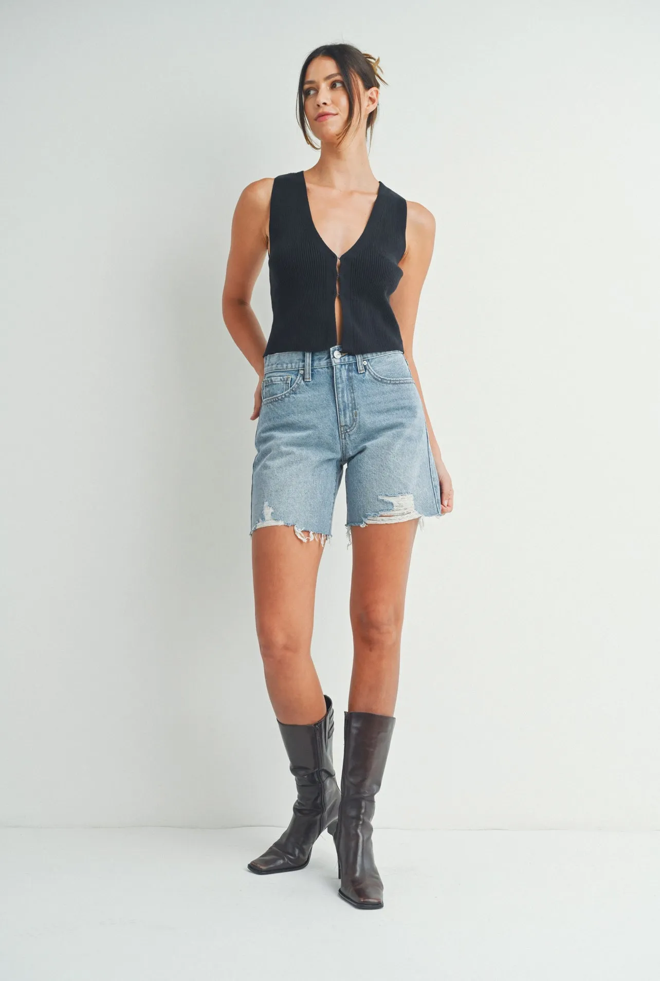 Mama Denim Shorts