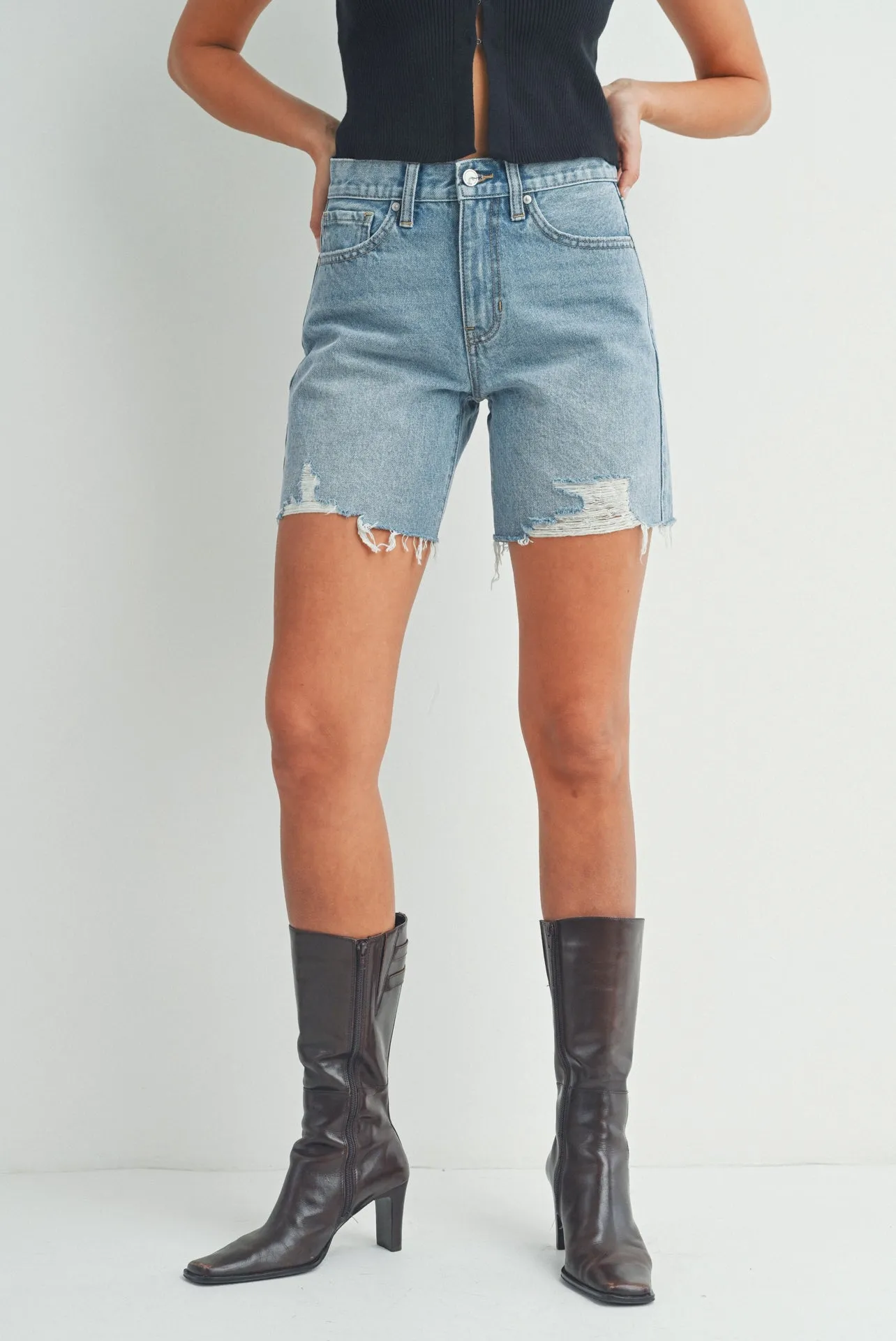Mama Denim Shorts
