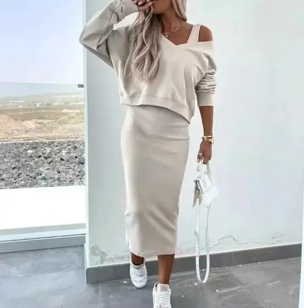 Margaret - Casual Sweatshirt and Dress Set