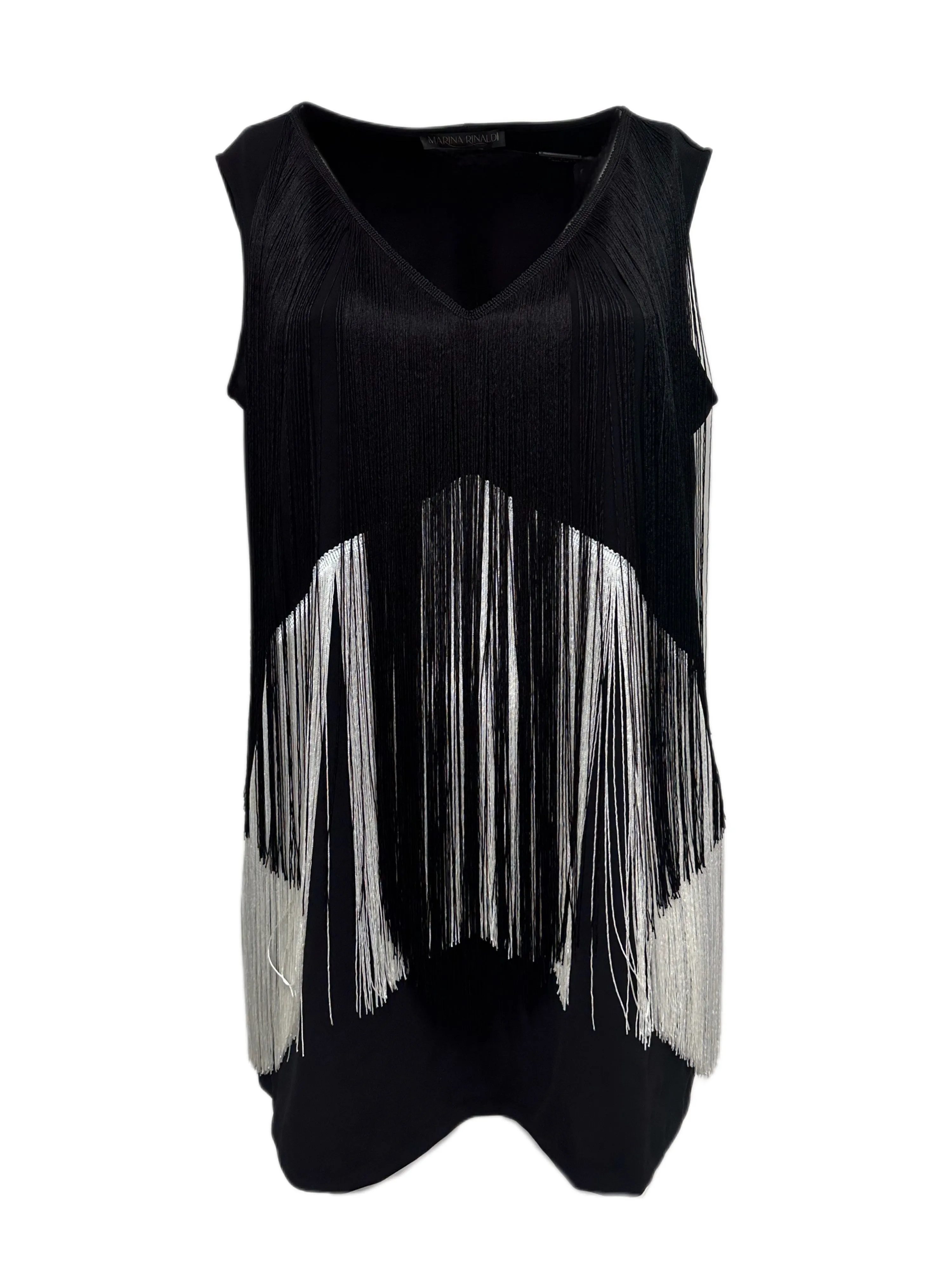 Marina Rinaldi Women's Black Basilare Tank Top 16W/25 NWT