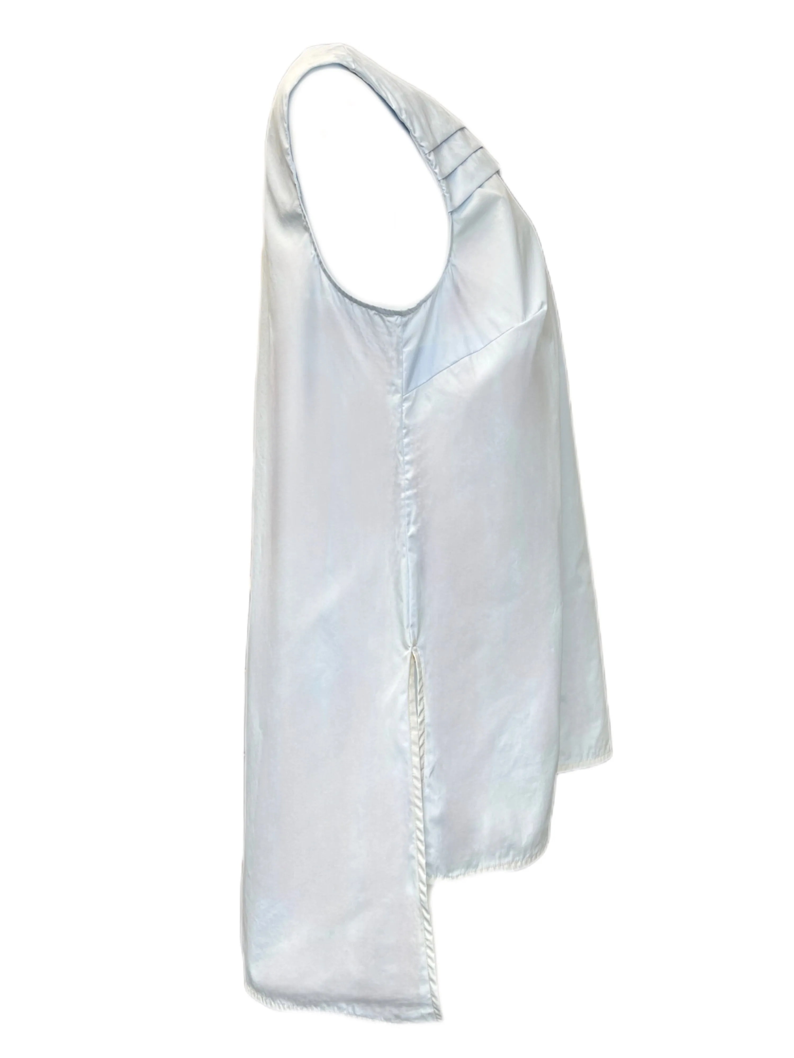 Marina Rinaldi Women's Blue Benny Sleeveless Cotton Top Size 12W/21
