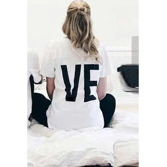 Matching Couple T-Shirt LO VE