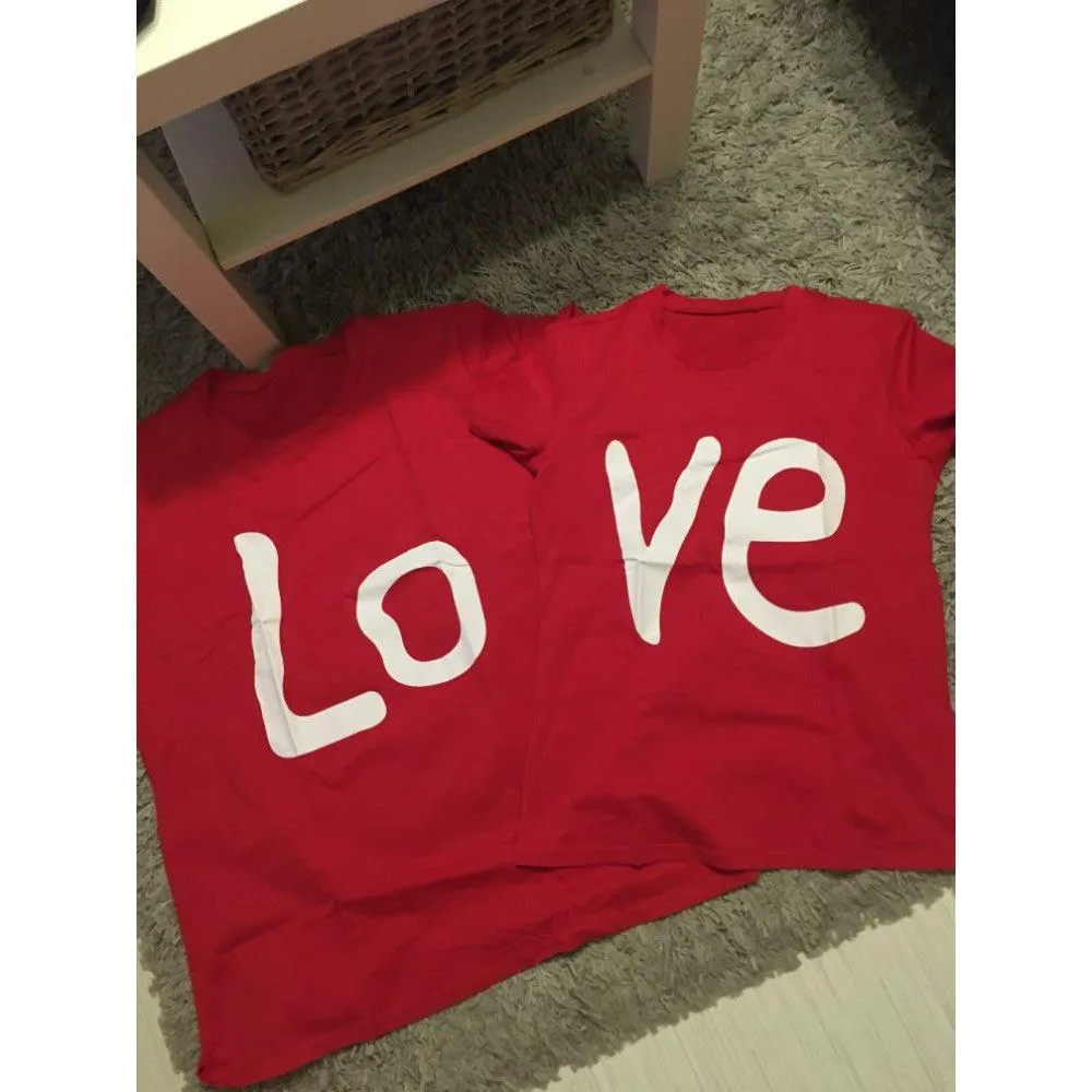 Matching Couple T-Shirt LO VE