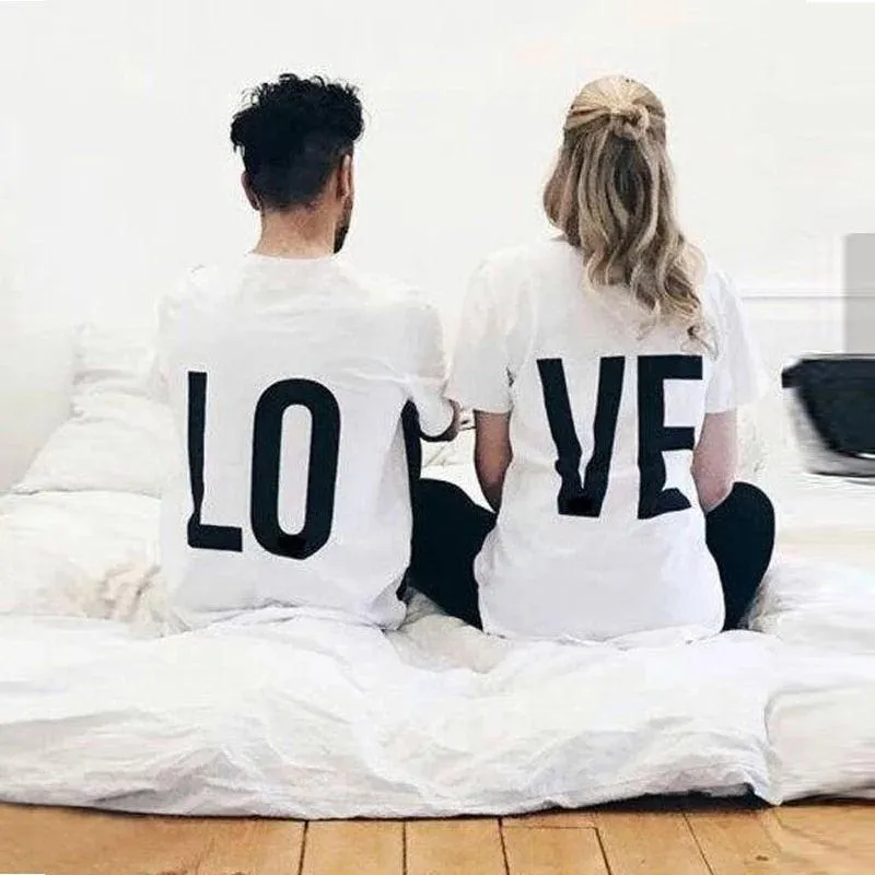 Matching Couple T-Shirt LO VE