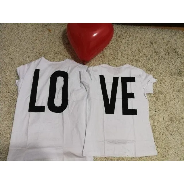 Matching Couple T-Shirt LO VE