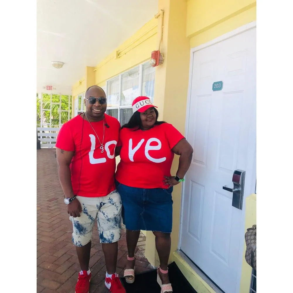 Matching Couple T-Shirt LO VE