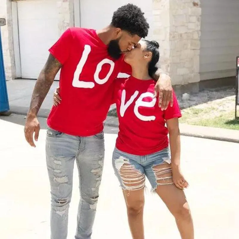 Matching Couple T-Shirt LO VE