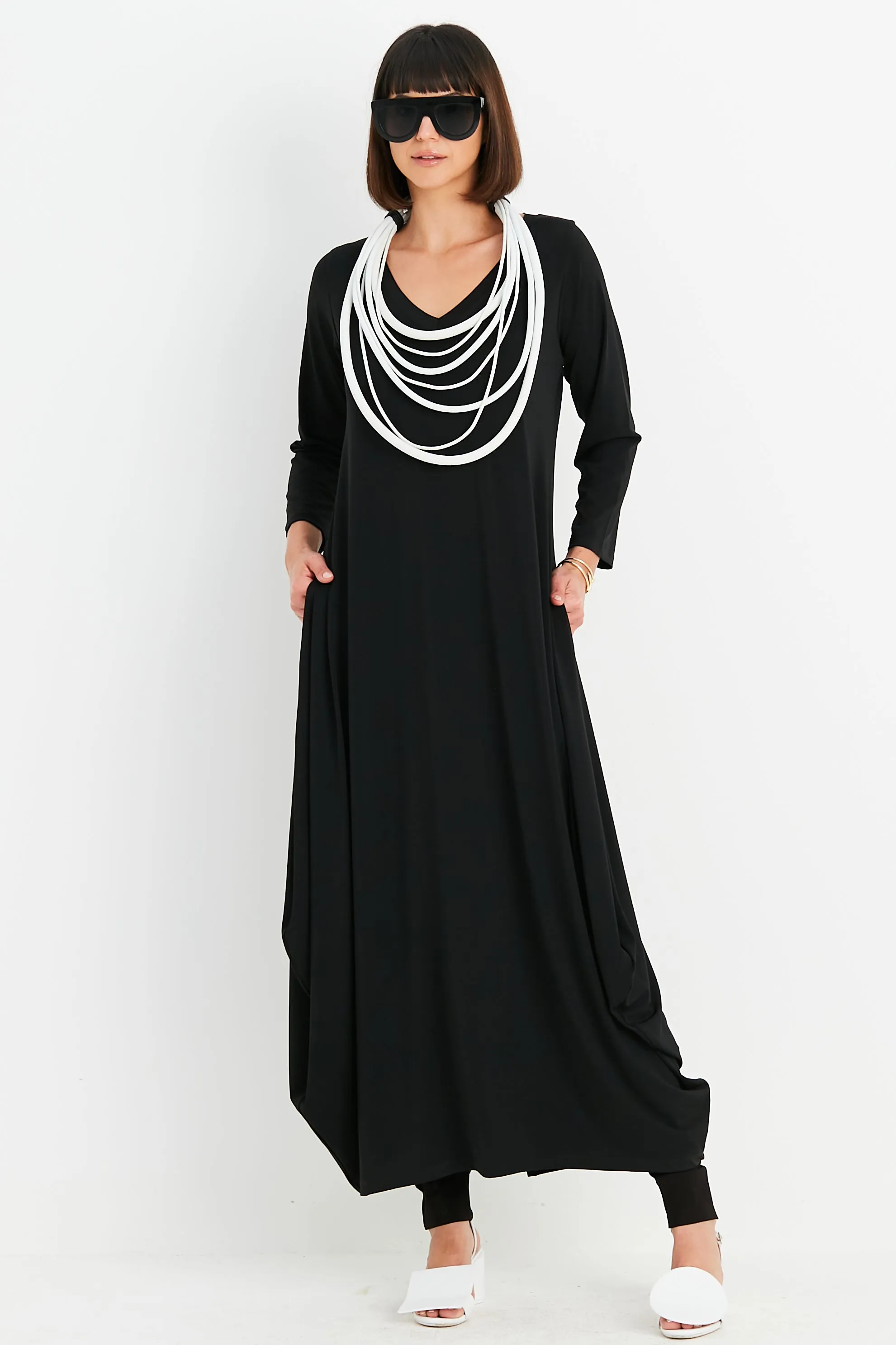 Matte Jersey Parachute Dress