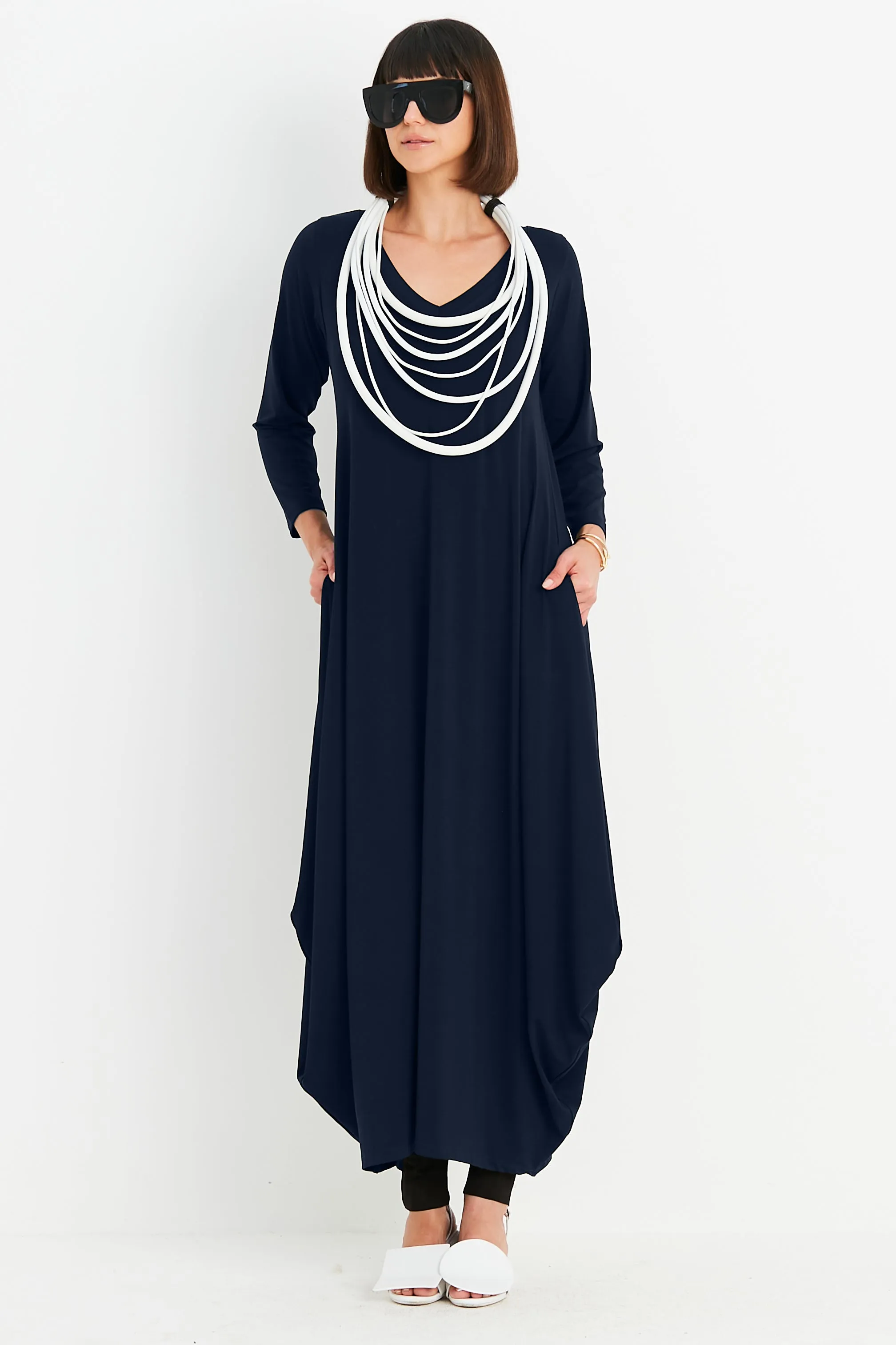 Matte Jersey Parachute Dress