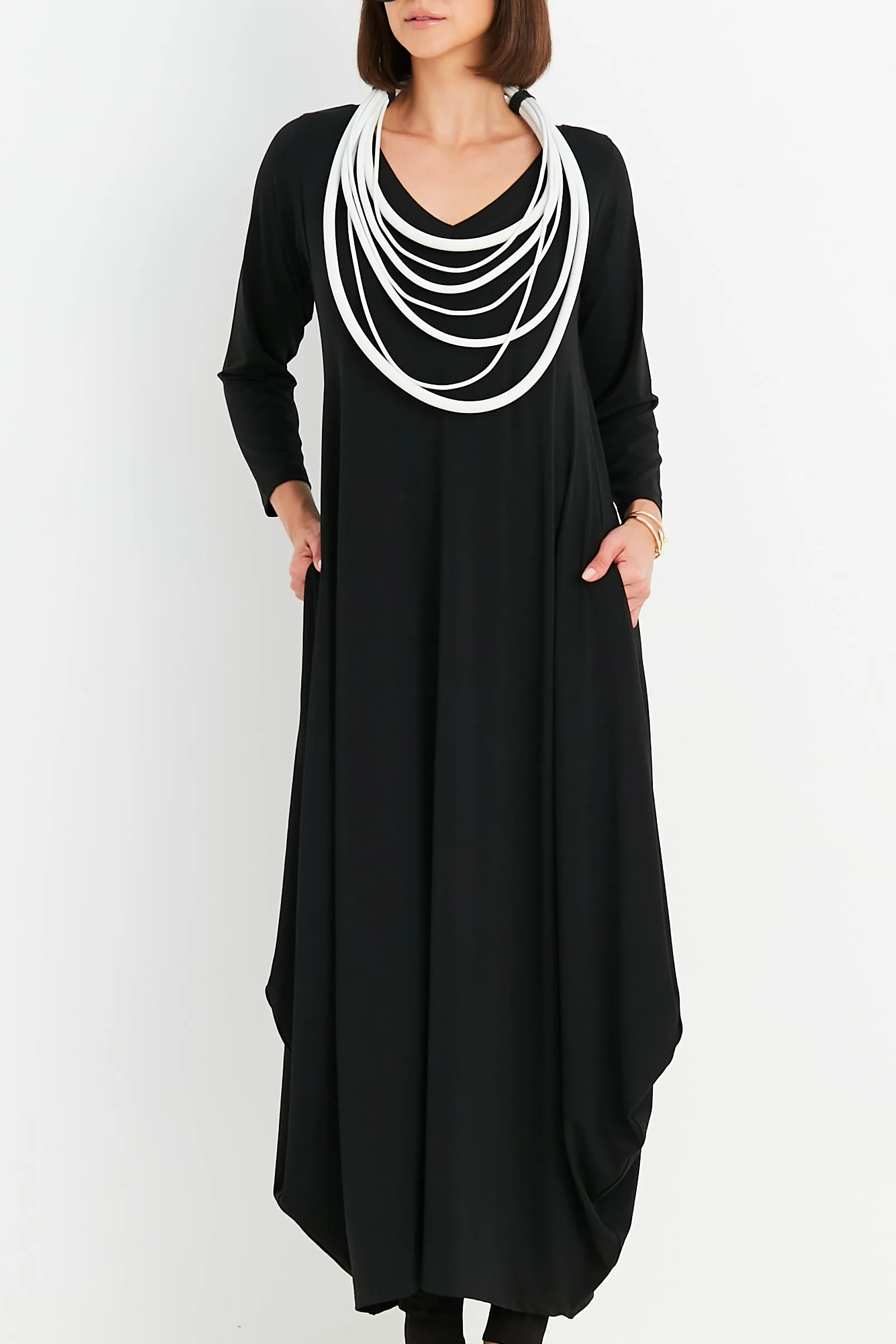 Matte Jersey Parachute Dress