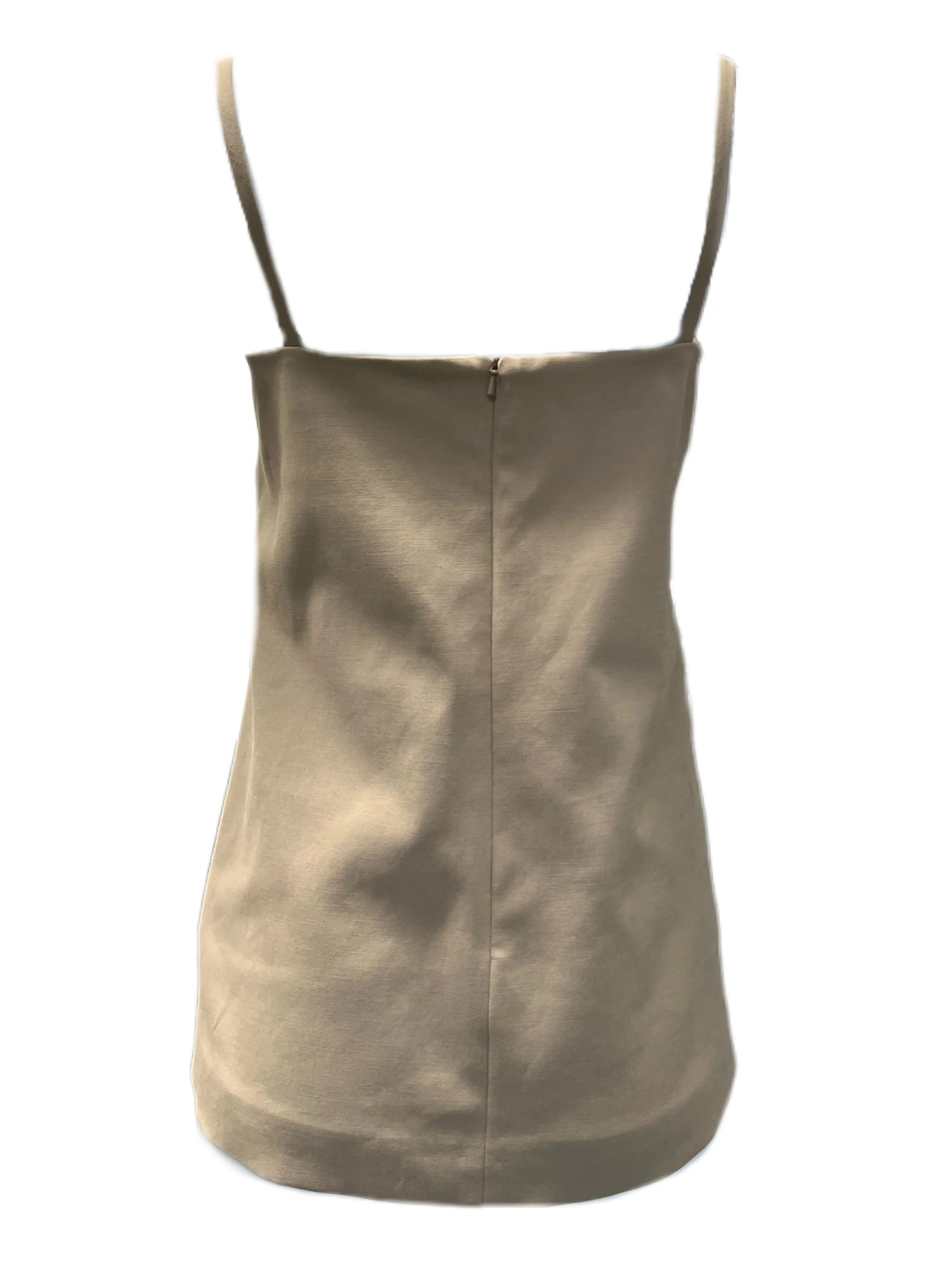 Max Mara Women's Khaki Marte Zipper Closure Tank Top Size 8 NWT