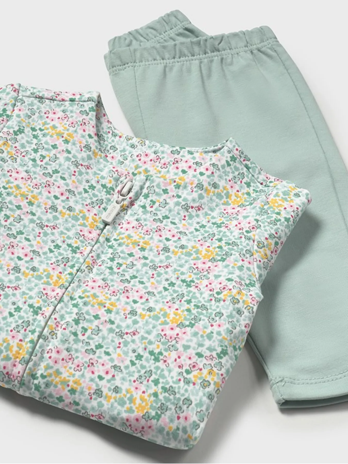 Mayoral Baby Girl Green Floral Tracksuit- Jade