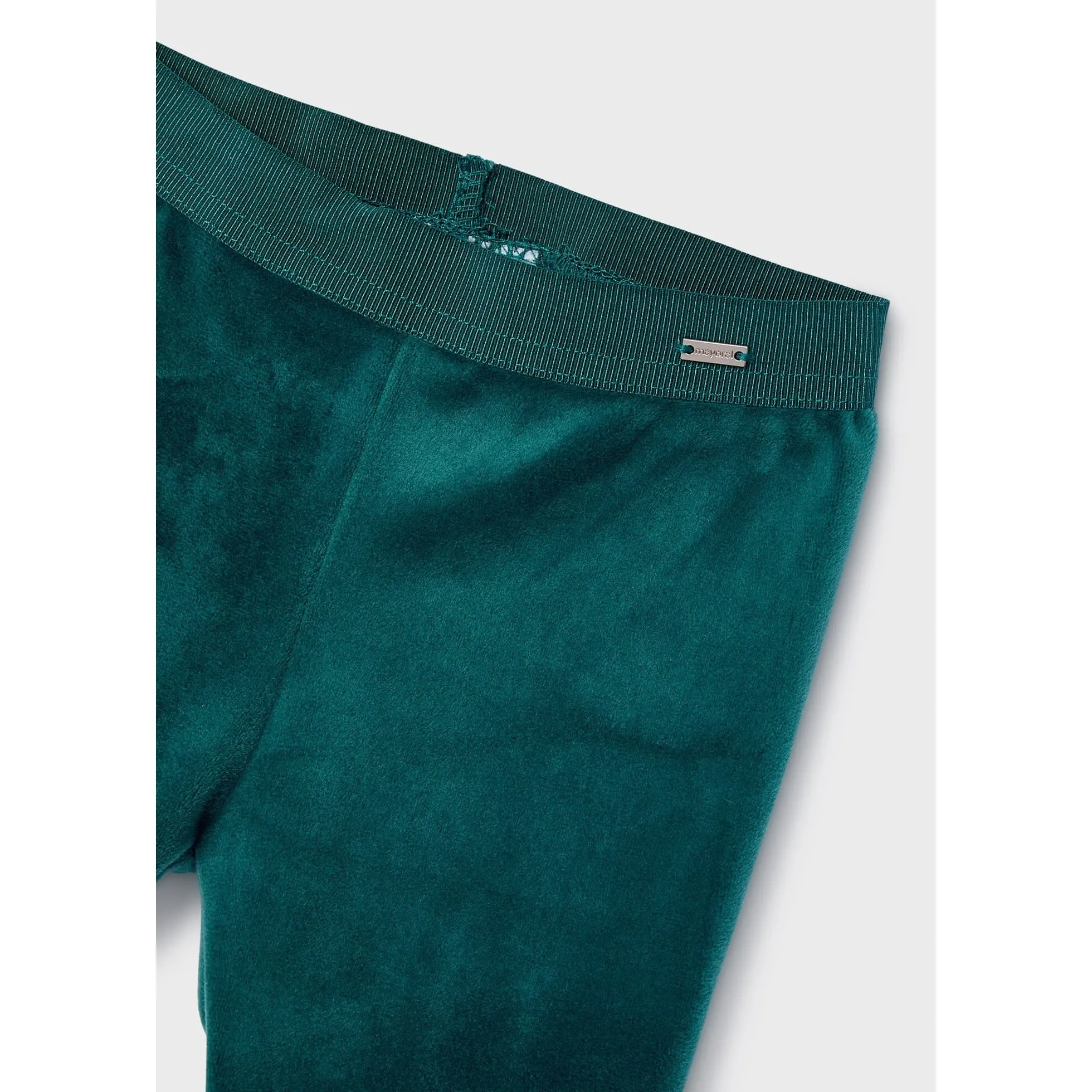 Mayoral Velvet Leggings - Duck Green