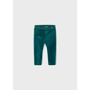 Mayoral Velvet Leggings - Duck Green