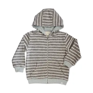 Me & Henry Beige Striped Hooded Top